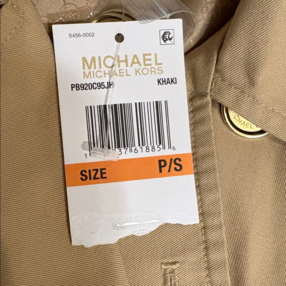 Michael Kors Short Double-Breasted Trench Coat Petite Small - Picture 4 of 13